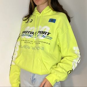 Neon green / yellow race hoodie